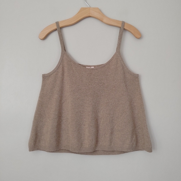 Victoria's Secret Cashmere Knit Tank Top Babydoll Size Small Tan - Picture 4 of 15